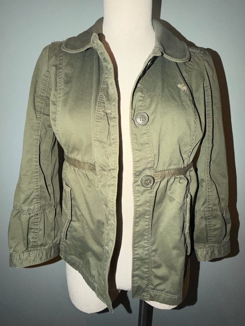 Abercrombie & Fitch Olive Green Utility Jacket